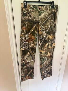 RealTree Boys XL 14/16 Camo Hunting Pants - Realtree Style Brown Green